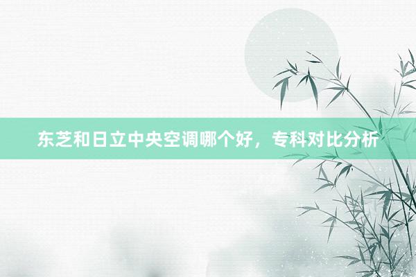 东芝和日立中央空调哪个好，专科对比分析