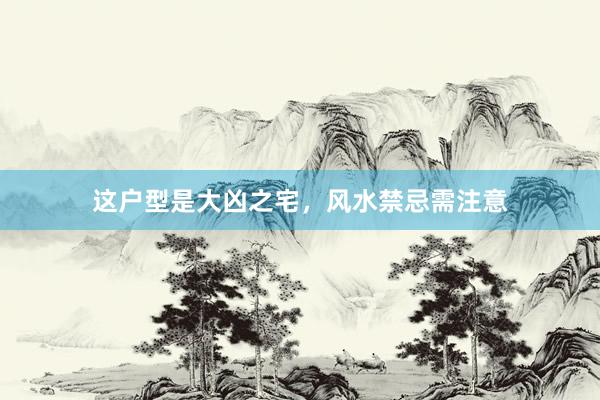 这户型是大凶之宅，风水禁忌需注意