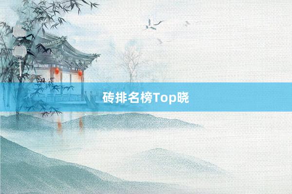 砖排名榜Top晓